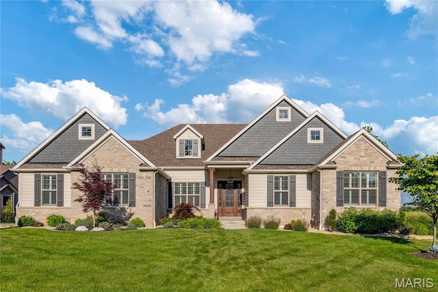 150 Westleigh Manor Dr, Wentzville, MO 63385 - craftsman inspired home featuring stone siding and a front lawn