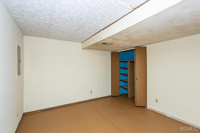 1461 Oak Bluff Ln, Kirkwood, MO 63122 - spare room featuring electric panel and finished concrete floors
