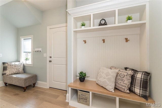 111 N Mosley Rd, Saint Louis, MO 63141 - mudroom featuring wood finished floors and baseboards