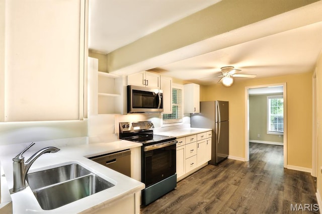 542 Meramec Station Rd Unit C, Valley Park, MO 63088 - kitchen with appliances with stainless steel finishes, a sink, open shelves, and light countertops