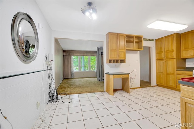 2631 Georgia Dr, Arnold, MO 63010 - kitchen with open shelves and light colored carpet