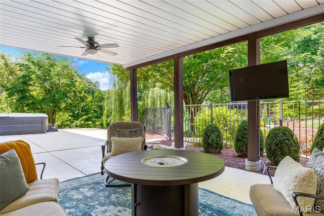 4388 Austin Pass Dr, Saint Charles, MO 63304 - view of patio / terrace with a ceiling fan