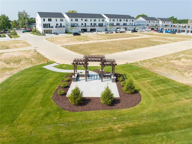 8916 Gateway Cir Unit 41-805, Richmond Heights, MO 63144 - view of property's community with a pergola, a residential view, and a yard