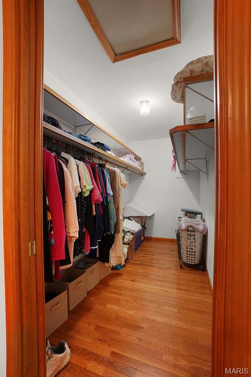 238 Skyway Dr, New Haven, MO 63068 - walk in closet with light wood-style floors