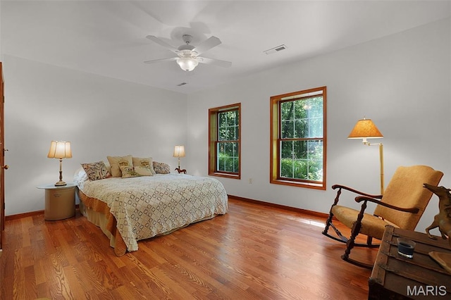 238 Skyway Dr, New Haven, MO 63068 - bedroom with wood finished floors and ceiling fan