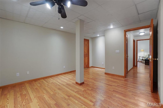 238 Skyway Dr, New Haven, MO 63068 - spare room featuring light wood-style flooring and ceiling fan
