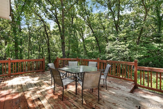 238 Skyway Dr, New Haven, MO 63068 - wooden deck with outdoor dining area