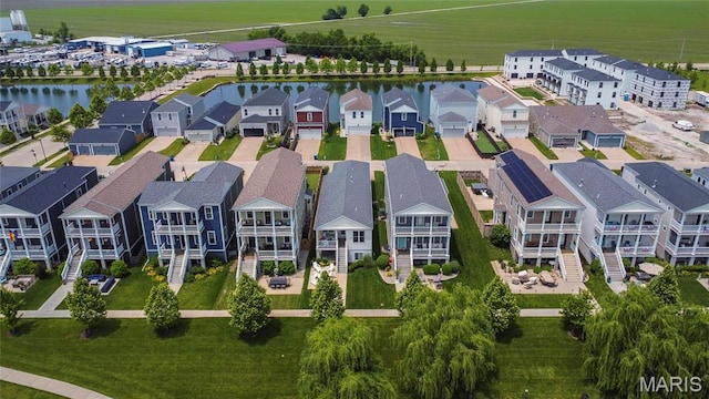 1021 Kilderkin Way, Saint Charles, MO 63301 - aerial perspective of suburban area with a nearby body of water