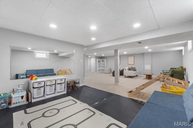 2774 Ashrock Dr, Saint Louis, MO 63129 - workout room featuring recessed lighting and carpet