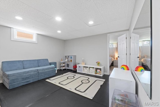 2774 Ashrock Dr, Saint Louis, MO 63129 - game room featuring healthy amount of natural light and recessed lighting