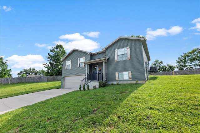 170 Parklane Dr, Cape Girardeau, MO 63701 - bi-level home featuring driveway, an attached garage, and central AC unit