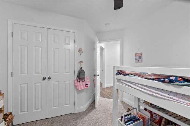 170 Parklane Dr, Cape Girardeau, MO 63701 - carpeted bedroom with a closet, baseboards, and a ceiling fan
