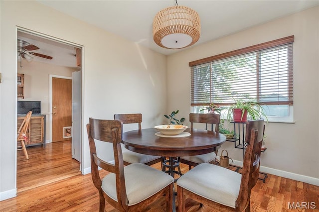 4319 Sinnwell Dr, Saint Louis, MO 63123 - dining space featuring plenty of natural light, light wood-style flooring, and ceiling fan