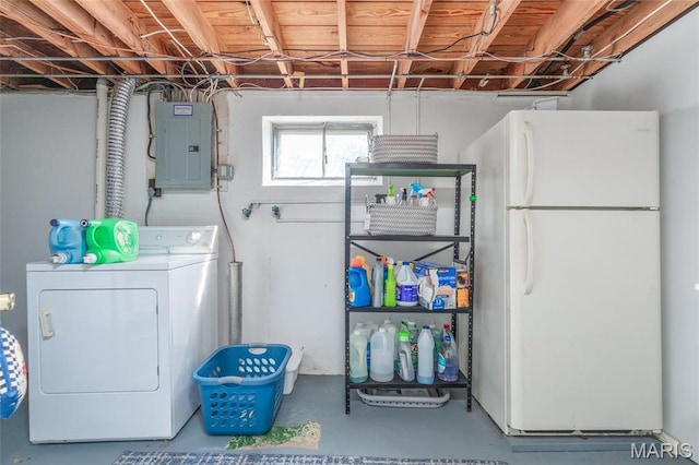 4319 Sinnwell Dr, Saint Louis, MO 63123 - laundry area featuring electric panel and hookup for an electric dryer