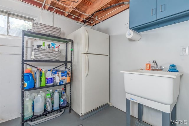 4319 Sinnwell Dr, Saint Louis, MO 63123 - basement featuring freestanding refrigerator