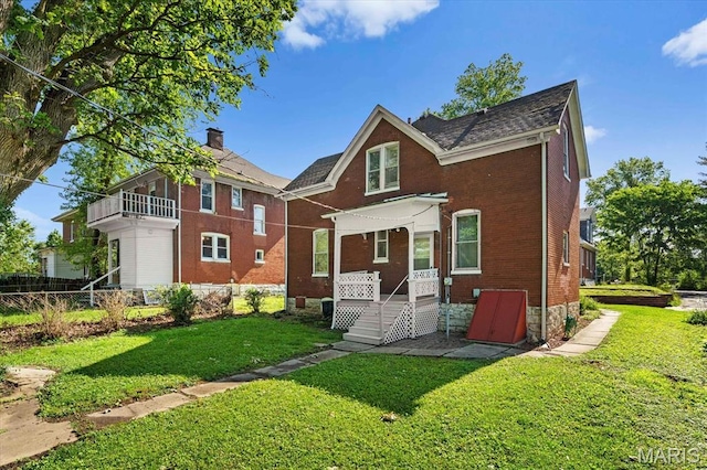 207 Voss Pl, Belleville, IL 62220 - rear view of house featuring brick siding