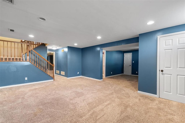 122 Tennessee Walker Way, Saint Peters, MO 63376 - finished below grade area featuring carpet flooring, baseboards, stairs, and recessed lighting