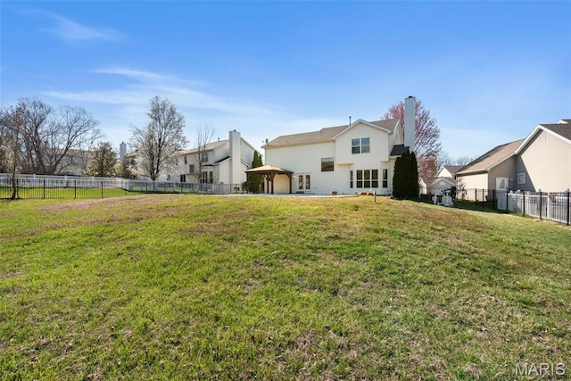 122 Tennessee Walker Way, Saint Peters, MO 63376 - back of property featuring a gazebo and a chimney