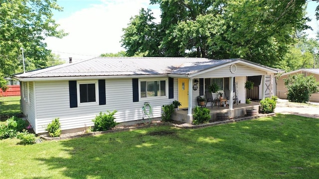 1110 W 3rd St, Salem, MO 65560 - single story home featuring a front lawn, a porch, and metal roof