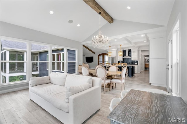 116 Brian Trl, Arnold, MO 63010 - living area with a chandelier, recessed lighting, and light wood finished floors