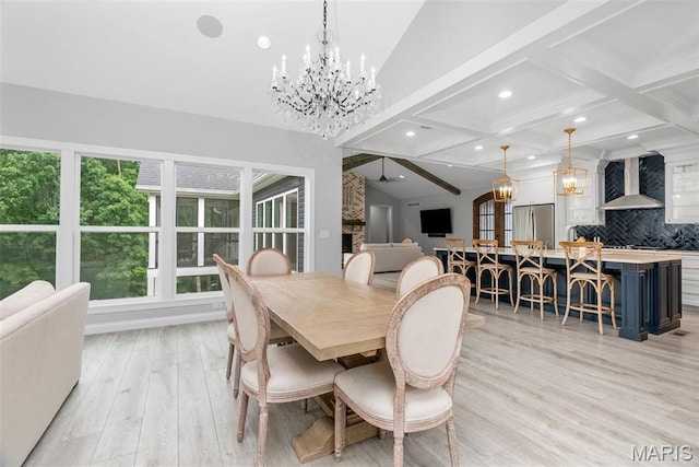 116 Brian Trl, Arnold, MO 63010 - dining room with a chandelier, light wood-style floors, and recessed lighting