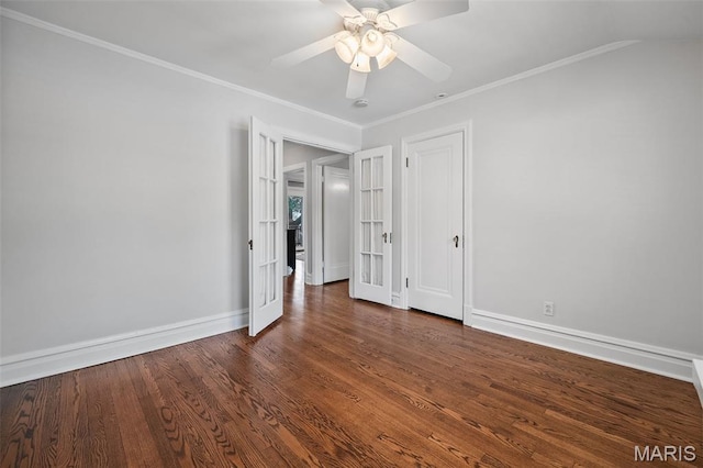436 W Point Ct, Saint Louis, MO 63130 - unfurnished room with wood finished floors, crown molding, a ceiling fan, and a smoke detector