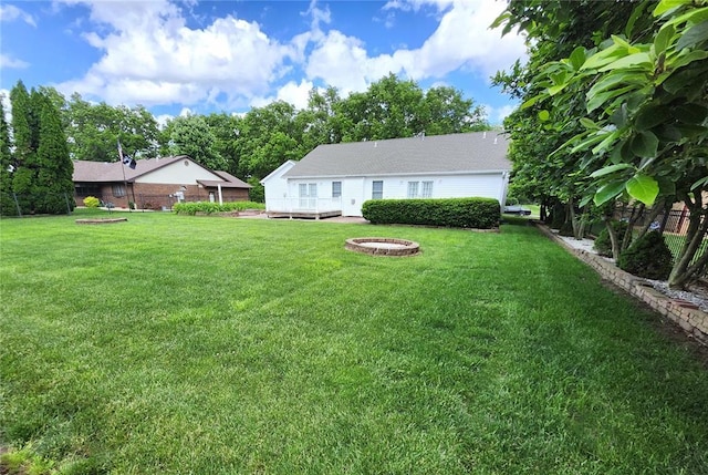 103 Northview Dr, Collinsville, IL 62234 - back of house with a deck and a fire pit