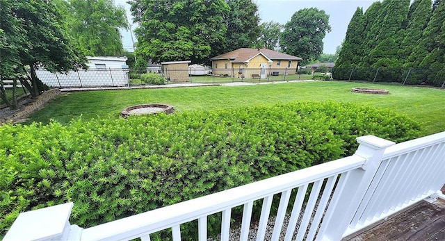 103 Northview Dr, Collinsville, IL 62234 - view of yard with a fire pit