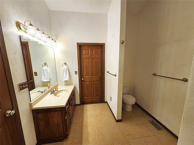103 Northview Dr, Collinsville, IL 62234 - bathroom with toilet, vanity, and tile patterned flooring