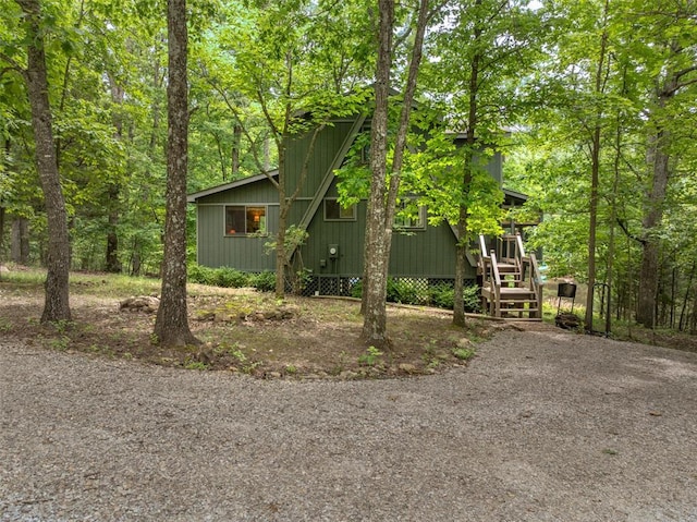 2441 Alpine Lake Dr, Innsbrook, MO 63390 - view of side of property with stairway