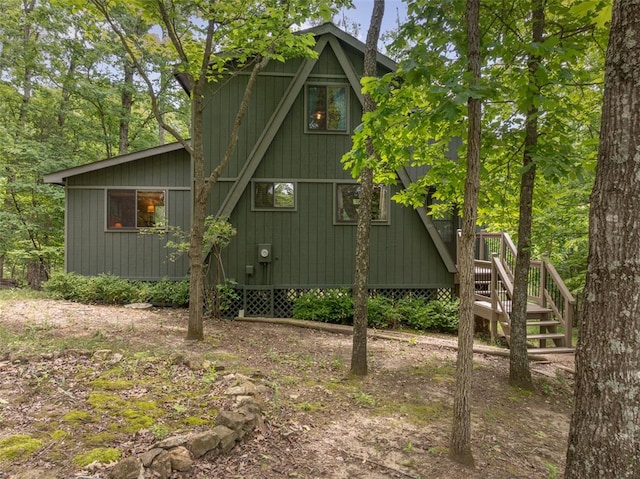 2441 Alpine Lake Dr, Innsbrook, MO 63390 - view of side of home with stairs