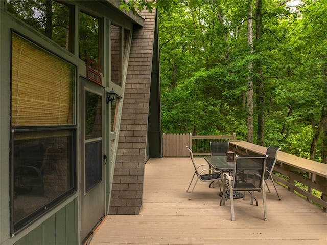 2441 Alpine Lake Dr, Innsbrook, MO 63390 - wooden terrace with outdoor dining space