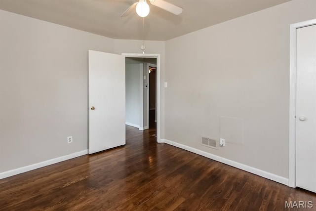 190 Anistasia Dr, Saint Louis, MO 63135 - empty room featuring ceiling fan, baseboards, and wood finished floors