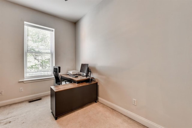 2628 Indiana Ave, Saint Louis, MO 63118 - office space with plenty of natural light, baseboards, and light carpet
