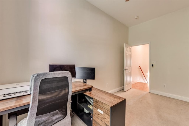 2628 Indiana Ave, Saint Louis, MO 63118 - office area featuring light carpet and baseboards
