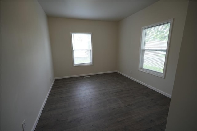 300 W Baker St, Gillespie, IL 62033 - unfurnished room featuring plenty of natural light, dark wood-style flooring, and baseboards