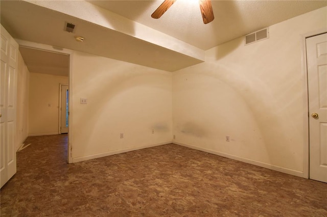 1059 Wolf Crk, Staunton, IL 62088 - carpeted empty room with ceiling fan