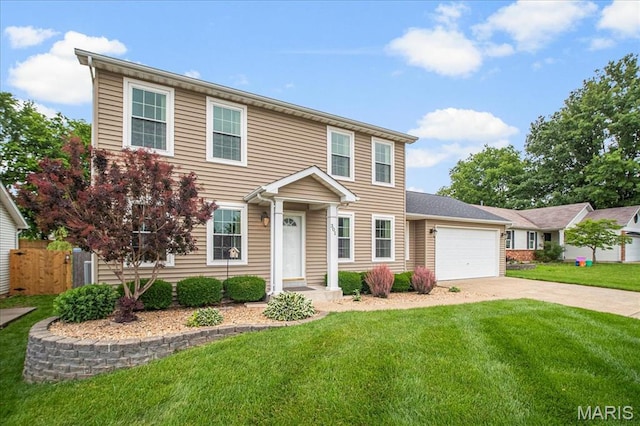 301 Sassafras Parc Dr, Ofallon, MO 63368 - colonial inspired home featuring concrete driveway and an attached garage