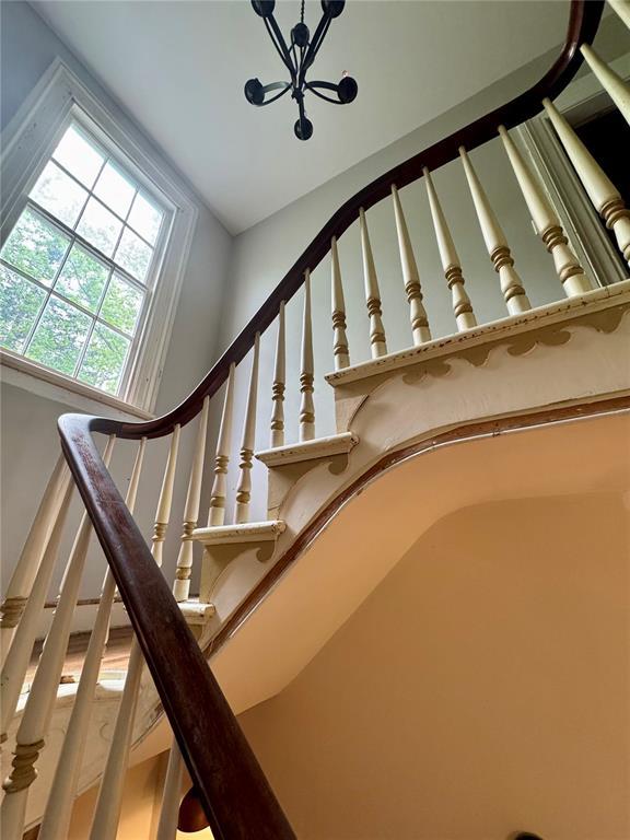 10321 Old 79, Hannibal, MO 63401 - staircase with a chandelier