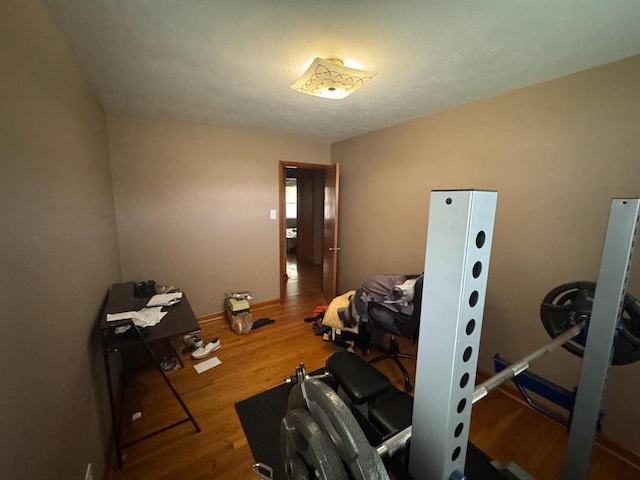 511 N 5th St, La Grange, MO 63448 - exercise area featuring wood finished floors