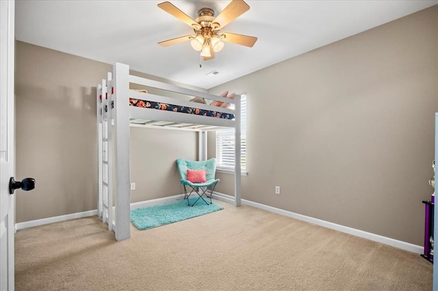 1406 Tisbury Cir, Ofallon, MO 63366 - unfurnished bedroom featuring carpet, baseboards, and ceiling fan