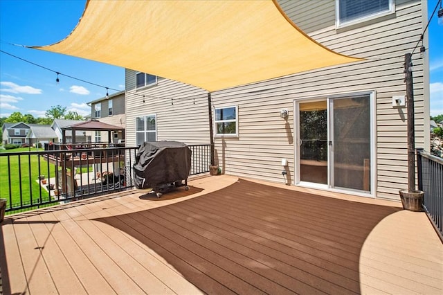 1406 Tisbury Cir, Ofallon, MO 63366 - wooden terrace featuring area for grilling