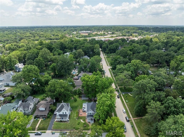 102 Portland Ter, Webster Groves, MO 63119 - aerial perspective of suburban area with a forest