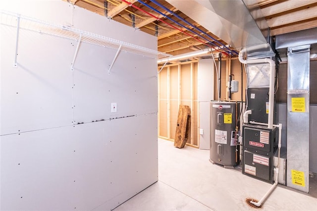 312 Andy Habsieger St, Festus, MO 63028 - unfinished below grade area with water heater and heating unit