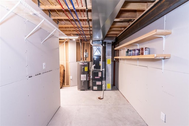 312 Andy Habsieger St, Festus, MO 63028 - unfinished below grade area with water heater and heating unit