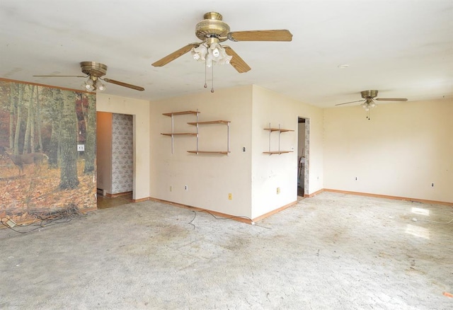 4090 E Pelot Ln, Alton, IL 62002 - carpeted empty room with a ceiling fan and baseboards