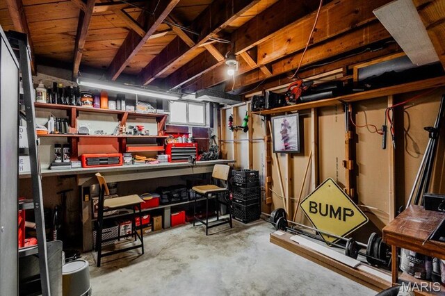 804 Tavalon Ave, Rock Hill, MO 63119 - below grade area featuring a workshop area