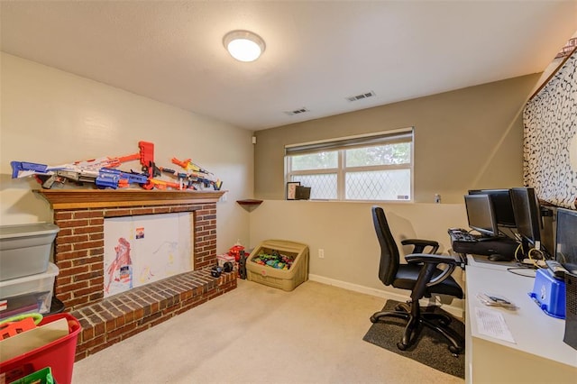 1625 Knightwood Ln, Ofallon, MO 63366 - carpeted home office featuring baseboards