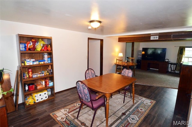 1116 E Springfield Rd, Sullivan, MO 63080 - dining area with dark wood-style flooring