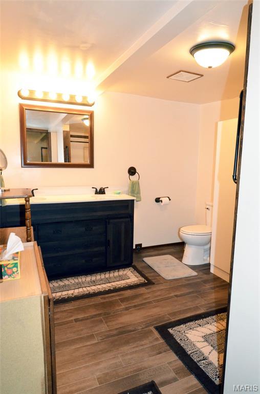 1116 E Springfield Rd, Sullivan, MO 63080 - bathroom featuring wood finished floors and vanity